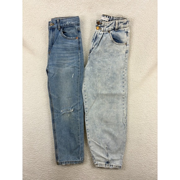 Zara Kids Jeans Bundle Size 10 Boys Distressed &‎ Acid Wash Denim Blue Lot of 2 - Picture 1 of 16